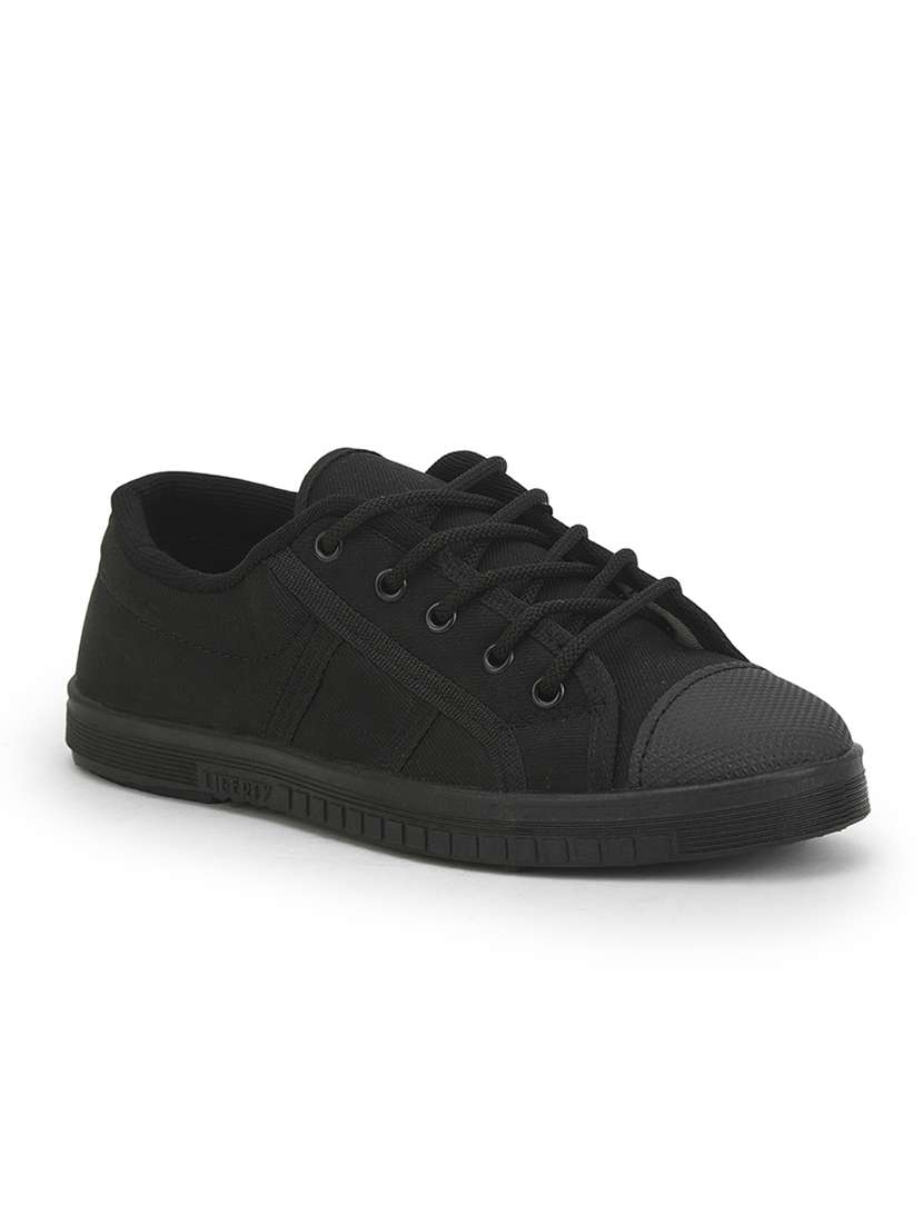 boys solid lace up uniform shoes - 22030397 -  Standard Image - 1