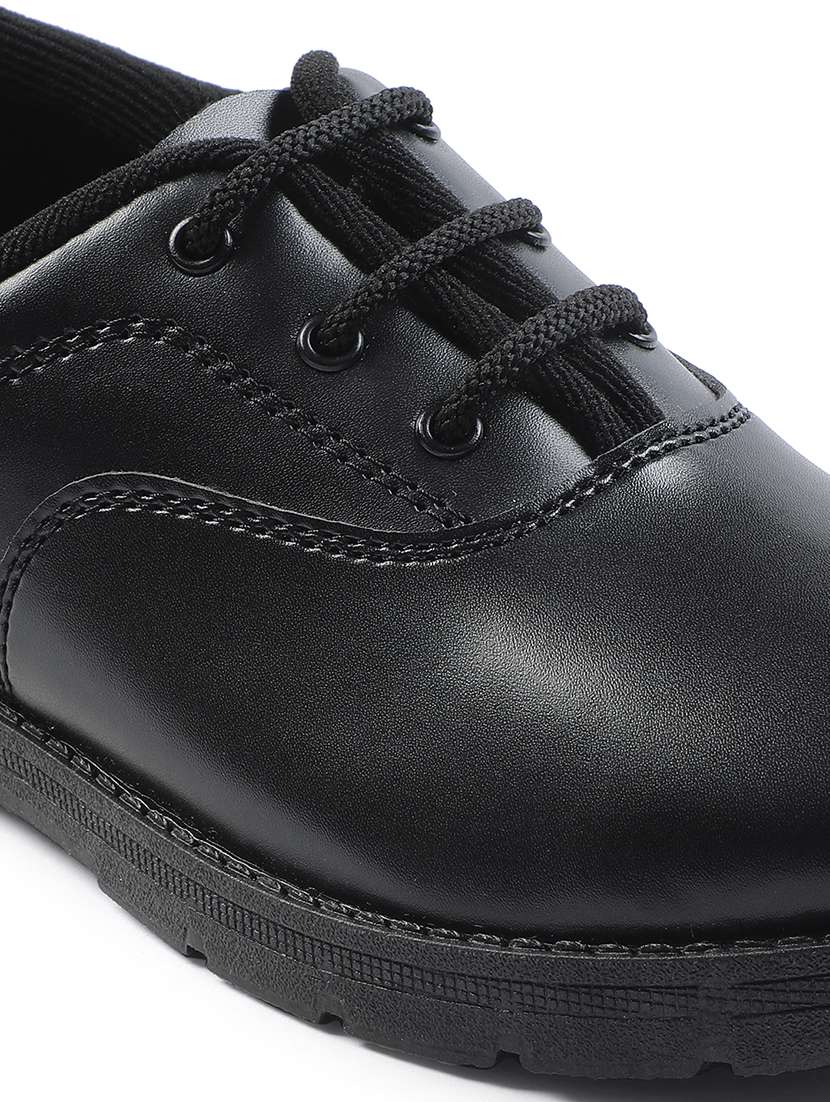 kids solid lace up unfiorm shoes - 22030399 -  Standard Image - 4