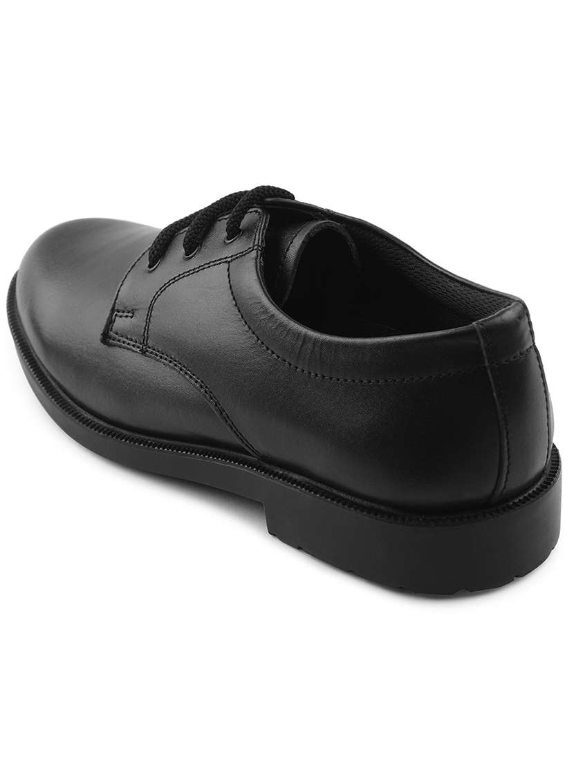 boys solid lace up uniform shoes - 22030408 -  Standard Image - 4