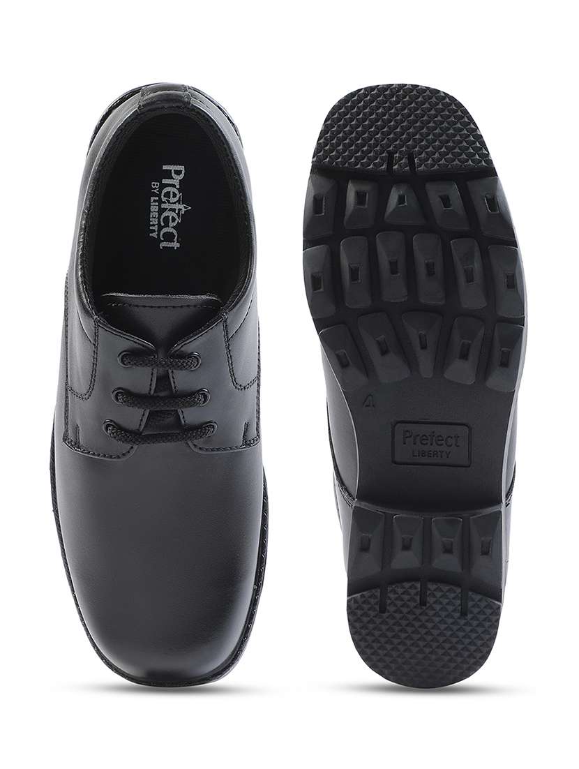 boys solid lace up uniform shoes - 22030416 -  Standard Image - 4