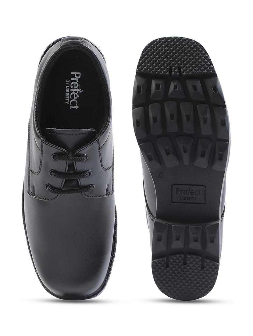 boys solid lace up uniform shoes - 22030417 - Standard Image - 4