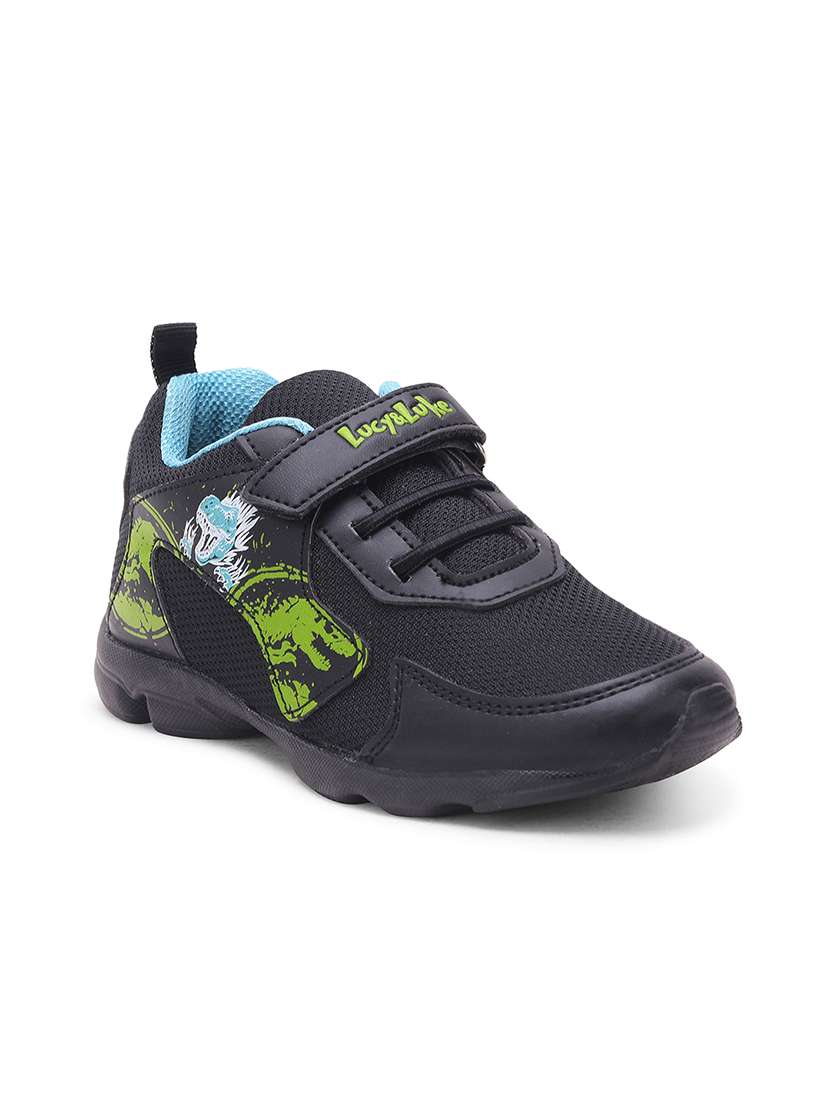 boys black printed clogs - 22030524 -  Standard Image - 1