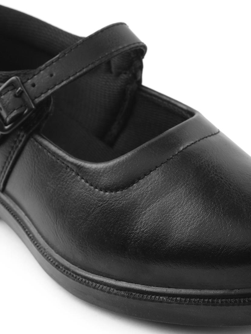 girls solid buckle unfiorm shoes - 22030530 - Standard Image - 4