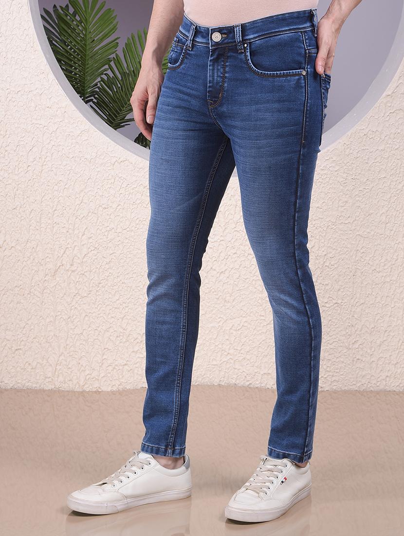 men washed mid rise ankle length jeans - 22030539 - Standard Image - 1