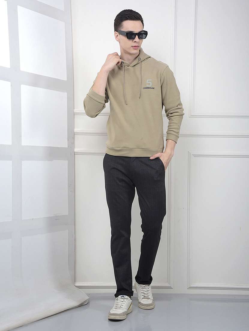 men printed long sleeve hooded sweatshirt - 22030597 -  Standard Image - 4