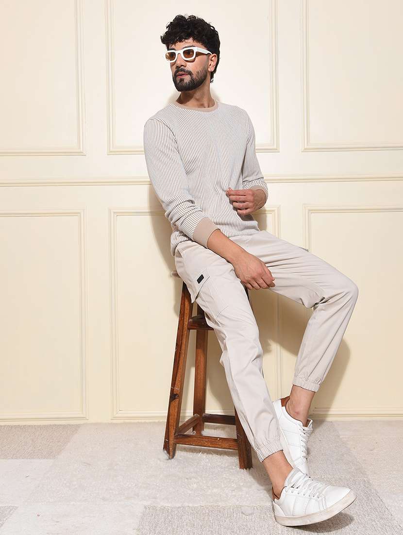men striped long sleeve sweatshirt - 22030606 - Standard Image - 4