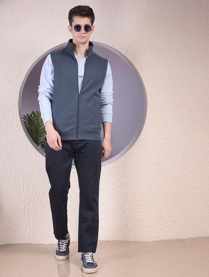 men solid sleeveless regular fit sweatshirt - 22030619 - Standard Image - 4