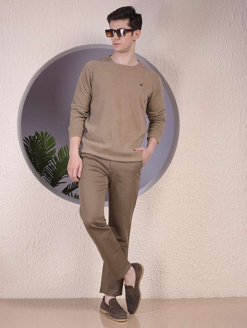 men solid long sleeve regular fit sweatshirt - 22030623 - Standard Image - 4