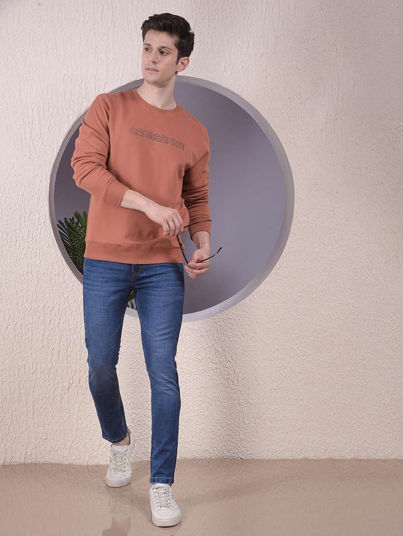 men printed long sleeve regular fit sweatshirt - 22030635 - Standard Image - 4