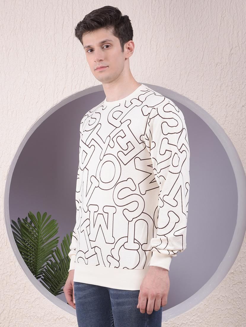 men printed long sleeve regular fit sweatshirt - 22030638 - Standard Image - 1