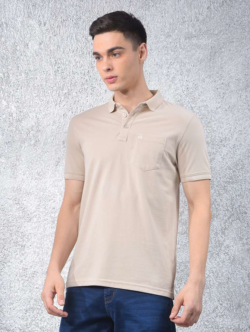 men solid short sleeve regular fit polo t-shirt - 22030720 -  Standard Image - 1