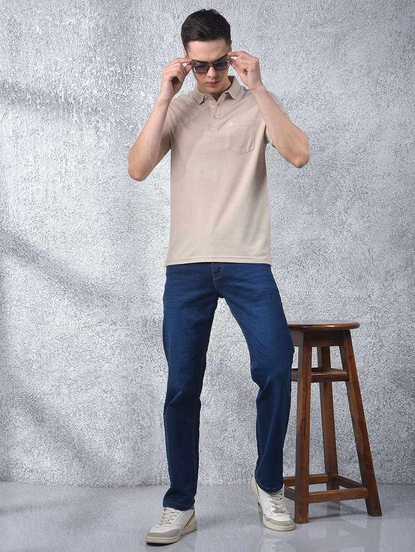 men solid short sleeve regular fit polo t-shirt - 22030720 -  Standard Image - 4