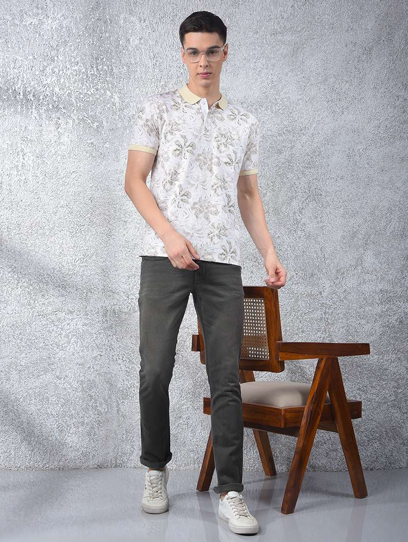 men printed short sleeve regular fit polo t-shirt - 22030722 -  Standard Image - 4