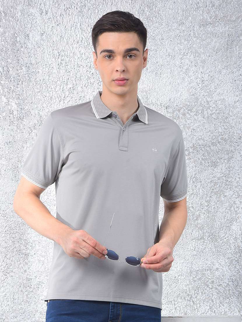 men solid short sleeve regular fit polo t-shirt