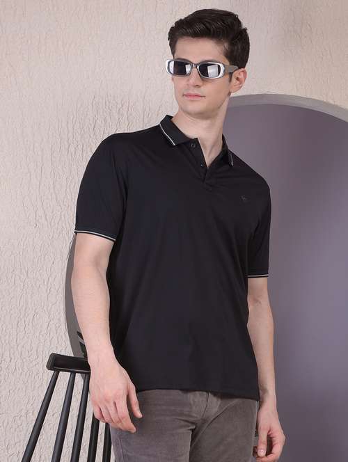 men solid short sleeve regular fit polo t-shirt - 22030740 -  Standard Image - 0