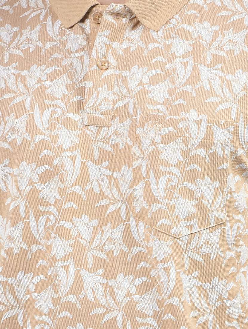 men printed short sleeve regular fit polo t-shirt - 22030756 -  Standard Image - 6