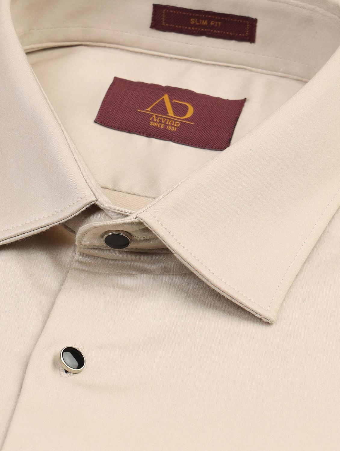 men solid long sleeve slim fit formal shirt - 22030855 - Standard Image - 4