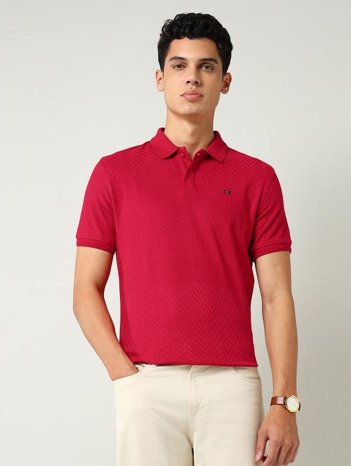 men self design short sleeve slim fit polo t-shirt - 22030894 - Standard Image - 0