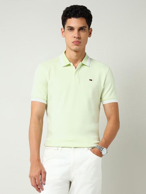 men chevron short sleeve slim fit polo t-shirt - 22030897 - Standard Image - 0