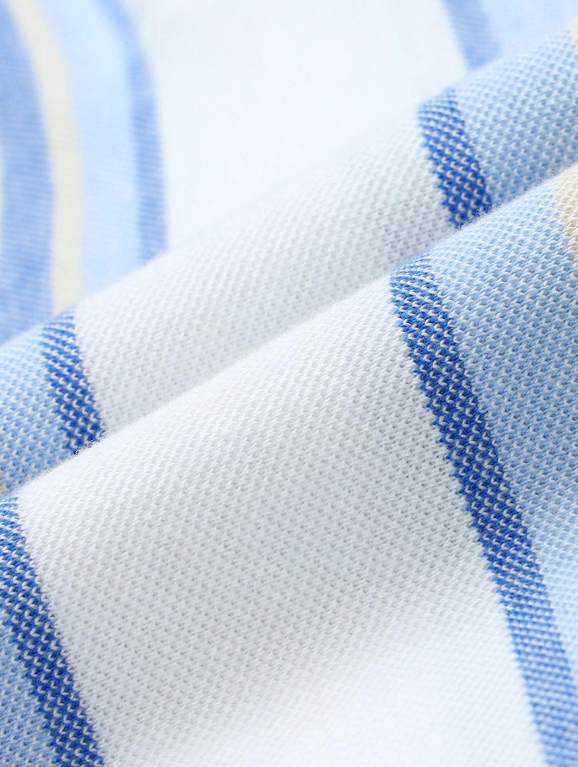 men striped short sleeve slim fit polo t-shirt - 22030901 - Standard Image - 4