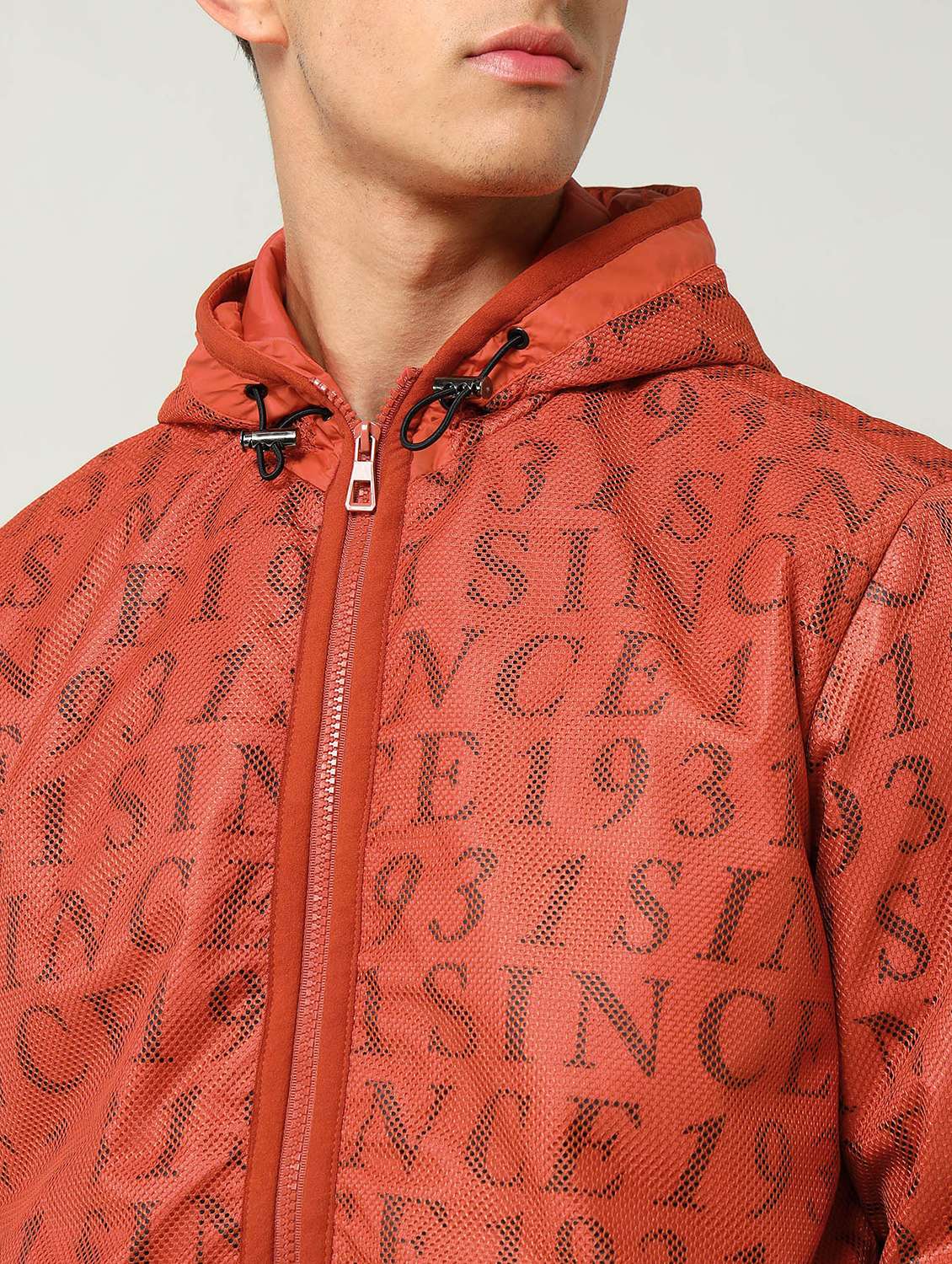 men typographic long sleeve casual jacket - 22030912 -  Standard Image - 4