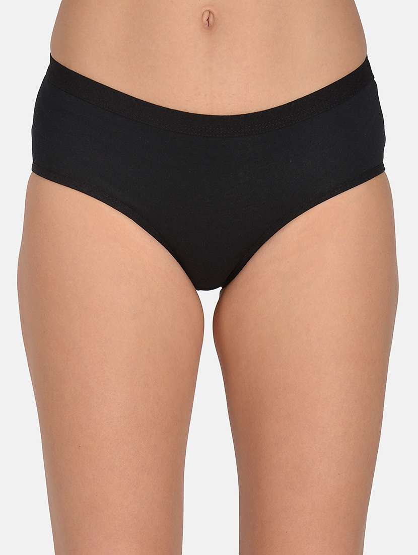 women pack of 3 solid mid rise hipsters - 22030938 - Standard Image - 1