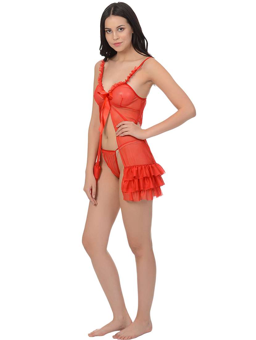 women pack of 2 solid shoulder strap babydoll - 22030947 - Standard Image - 6