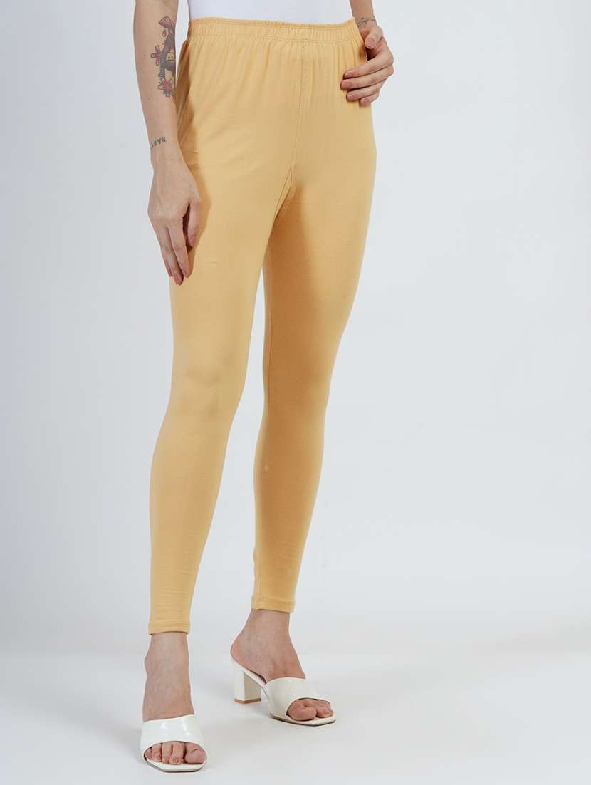 women solid mid rise ankle length legging - 22030982 -  Standard Image - 1