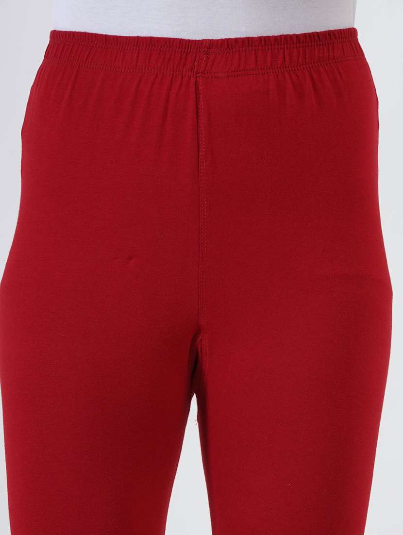 women solid mid rise ankle length legging - 22030983 -  Standard Image - 4