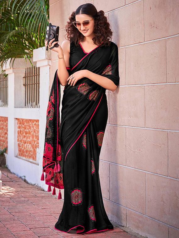 women self design embellished saree with blouse - 22031005 -  Standard Image - 1