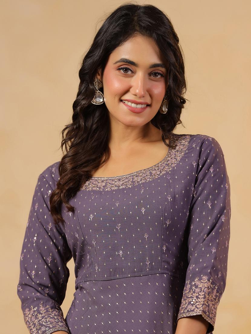 women printed three quarter sleeve anarkali kurta - 22031054 - Standard Image - 6