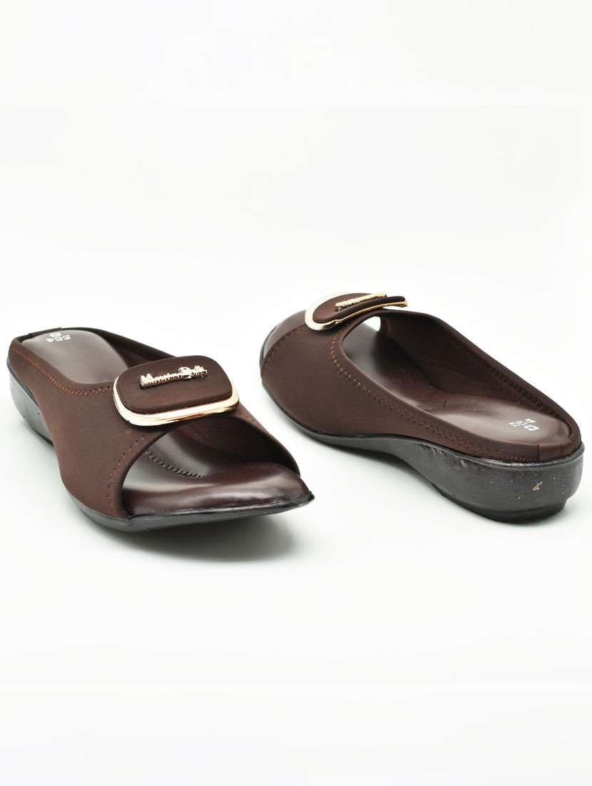 women solid slip on wedge - 22031062 -  Standard Image - 1