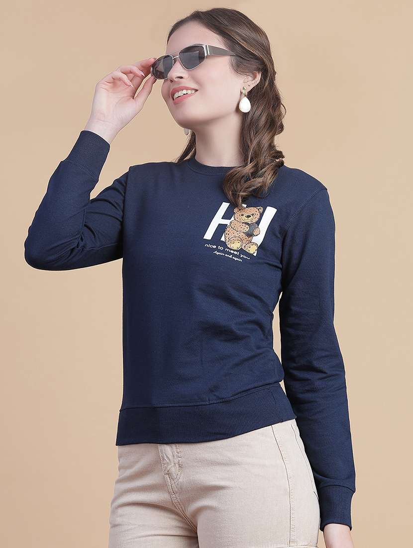 Women Front & Back Print Long Sleeve Sweatshirt - 22031121 -  Standard Image - 1