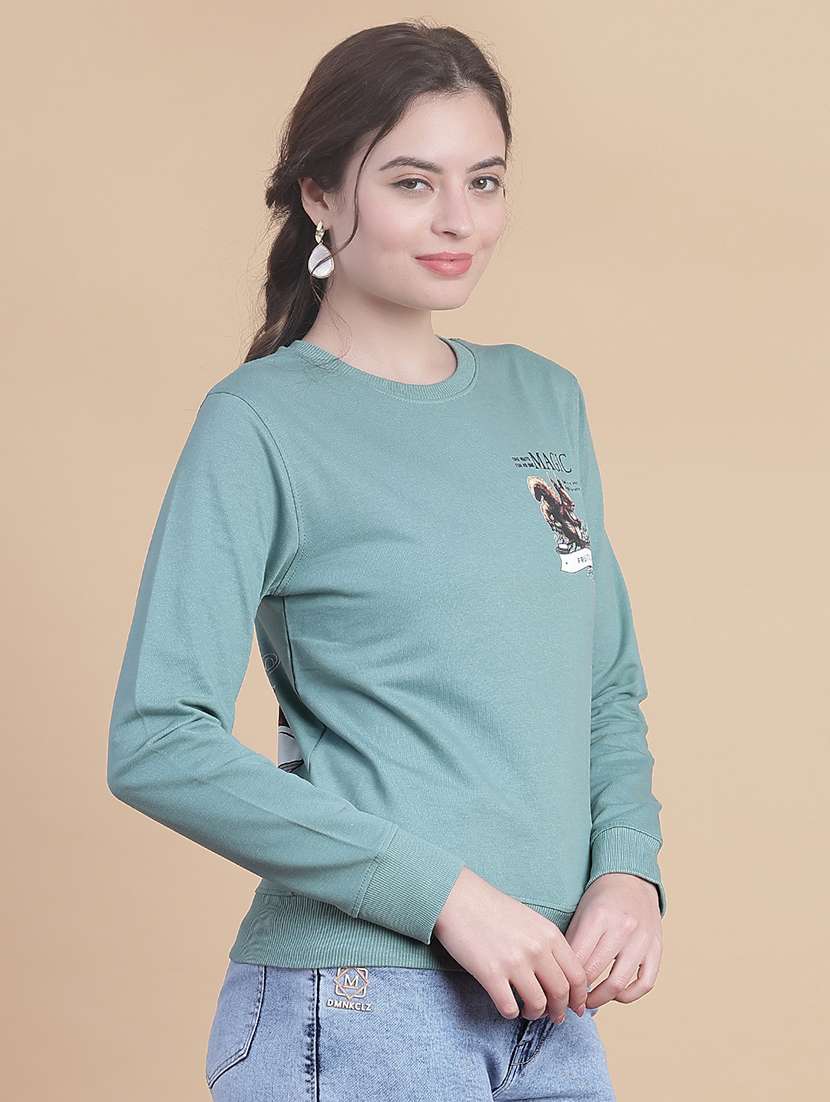 women front & back print long sleeve sweatshirt - 22031122 -  Standard Image - 1