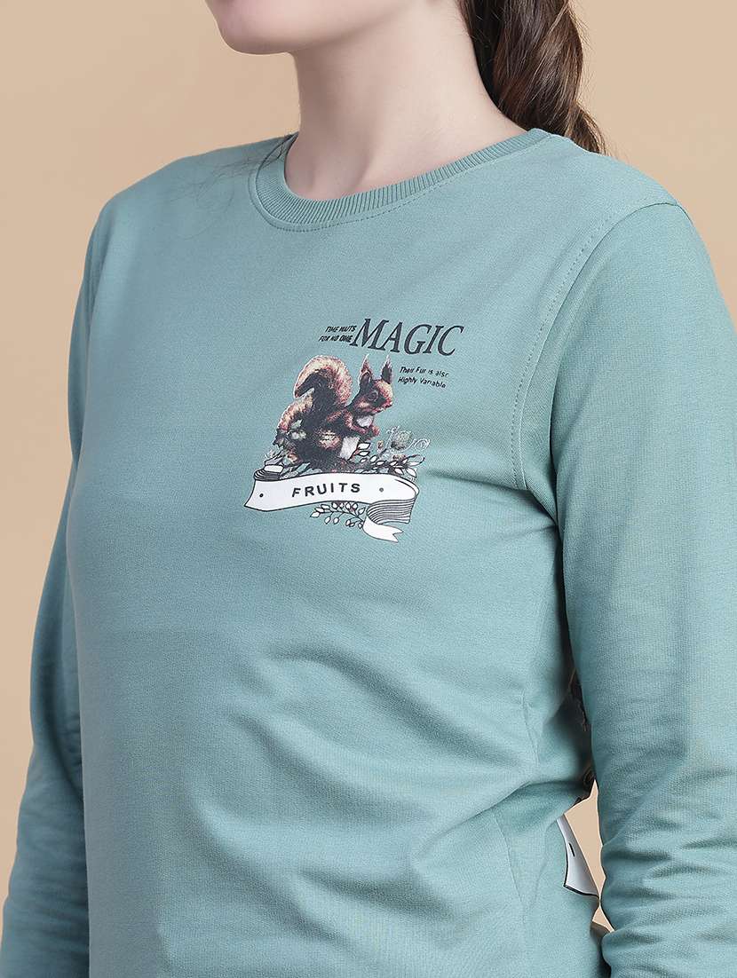 women front & back print long sleeve sweatshirt - 22031122 -  Standard Image - 4