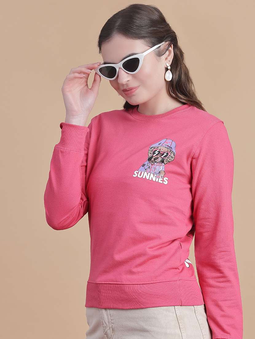 women front & back print long sleeve sweatshirt - 22031132 -  Standard Image - 1
