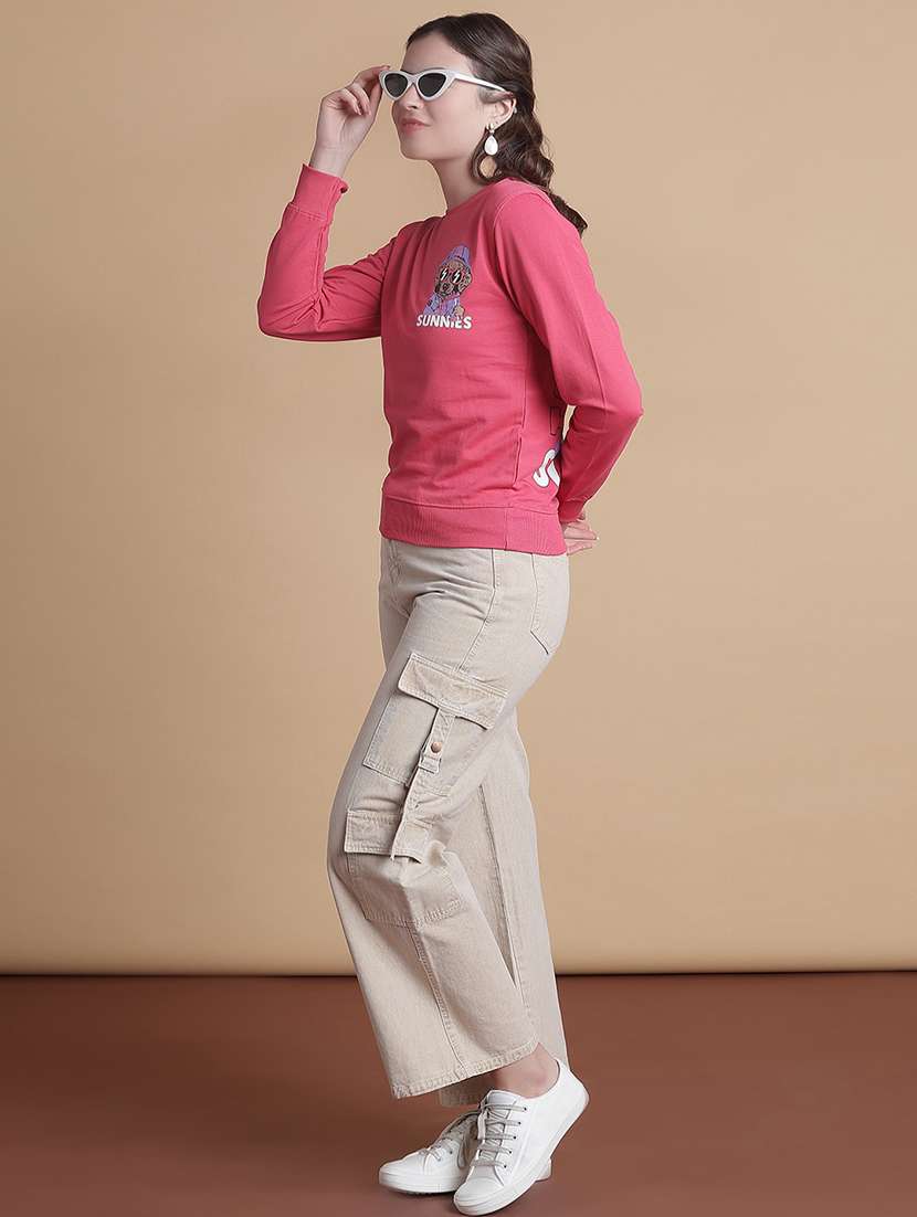 women front & back print long sleeve sweatshirt - 22031132 -  Standard Image - 4