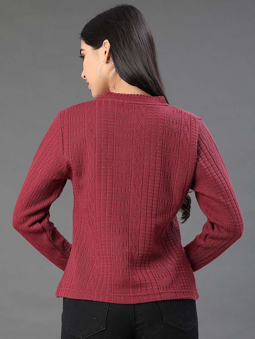 women self designed long sleeve cardigan - 22031160 -  Standard Image - 4