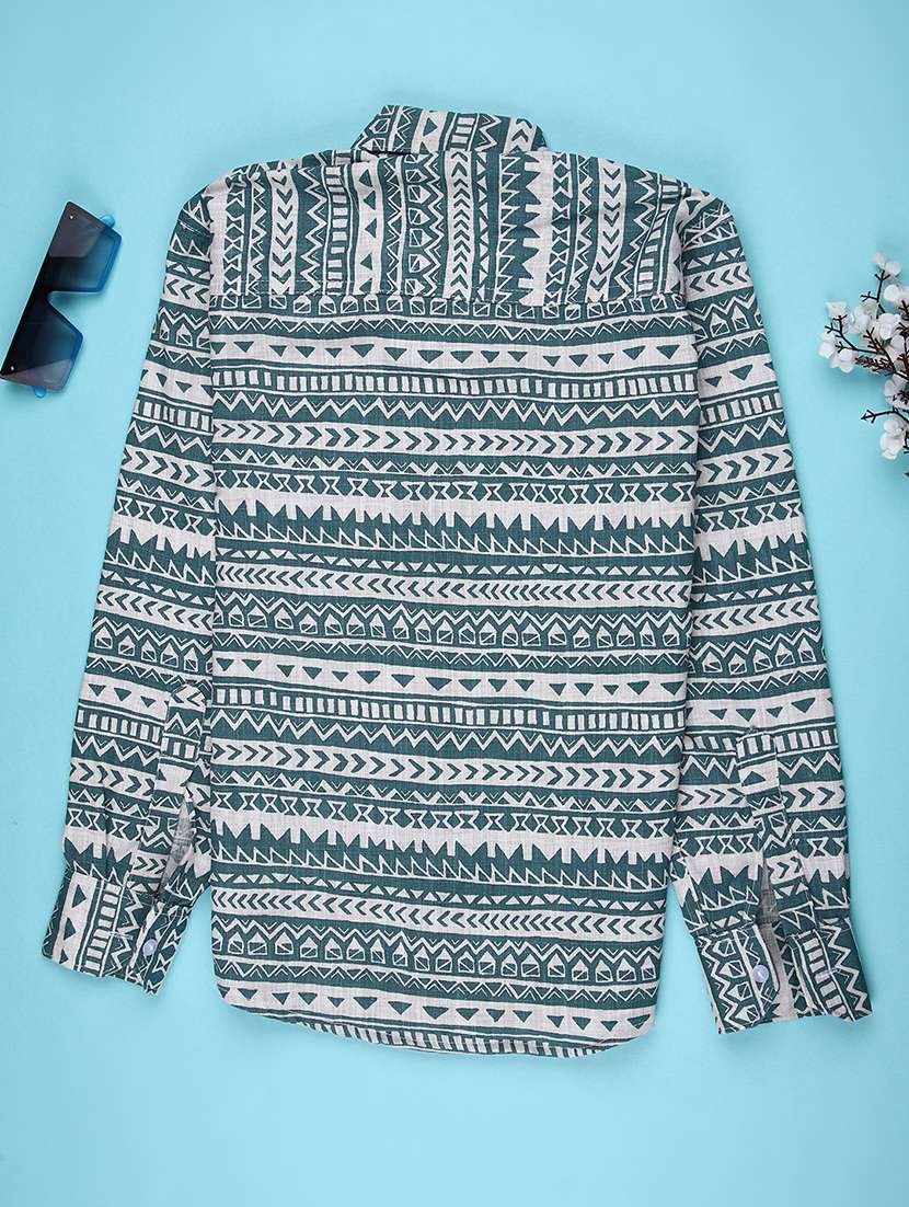 boys printed long sleeve casual shirt - 22031204 -  Standard Image - 1