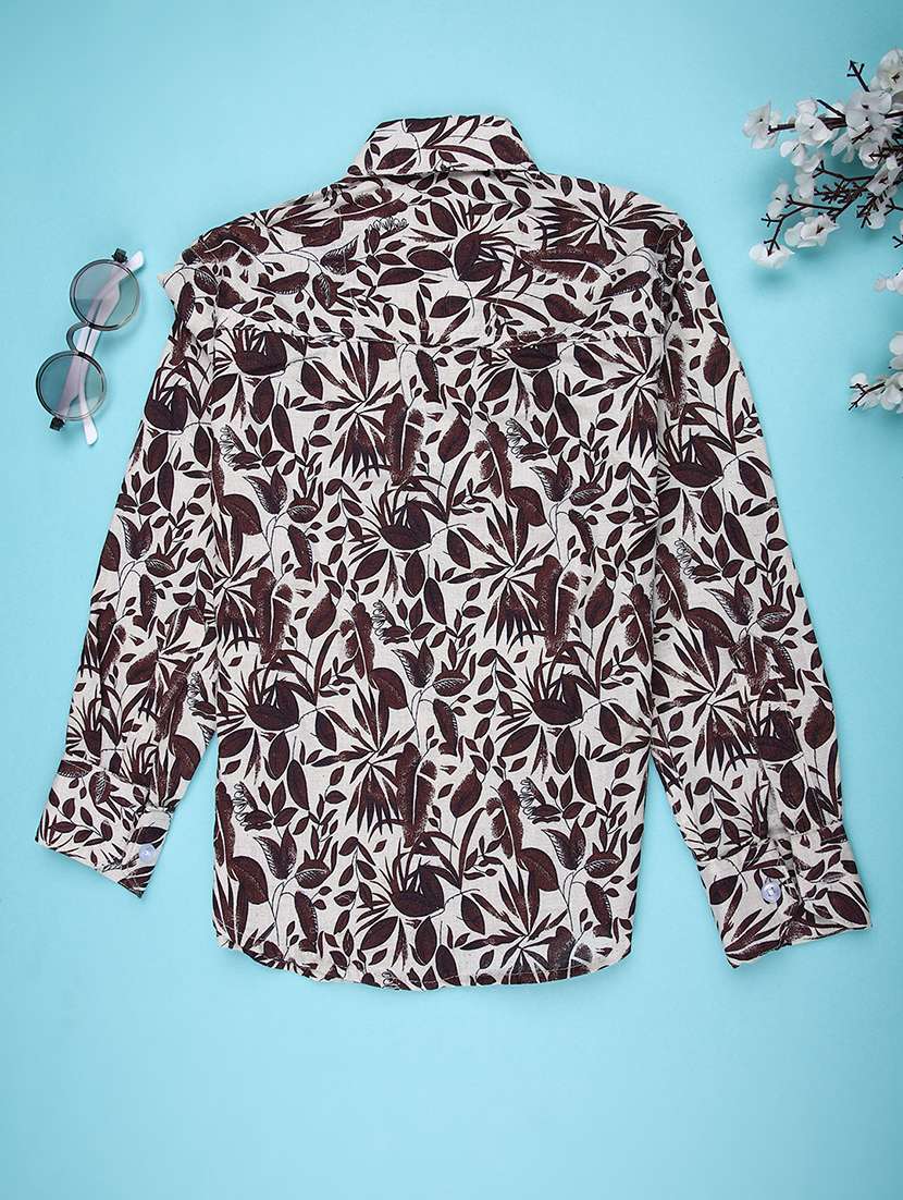 boys printed long sleeve casual shirt - 22031223 -  Standard Image - 1