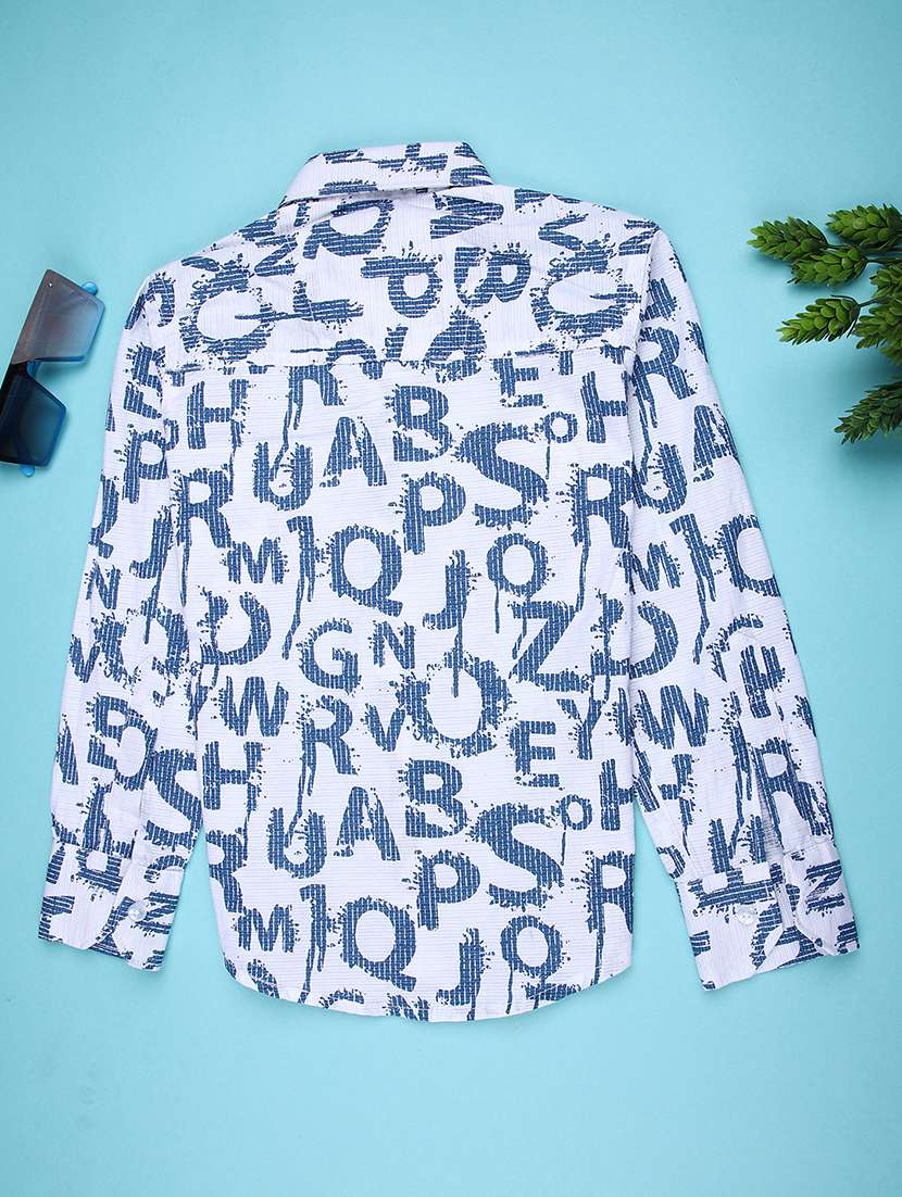 boys printed long sleeve casual shirt - 22031226 -  Standard Image - 1