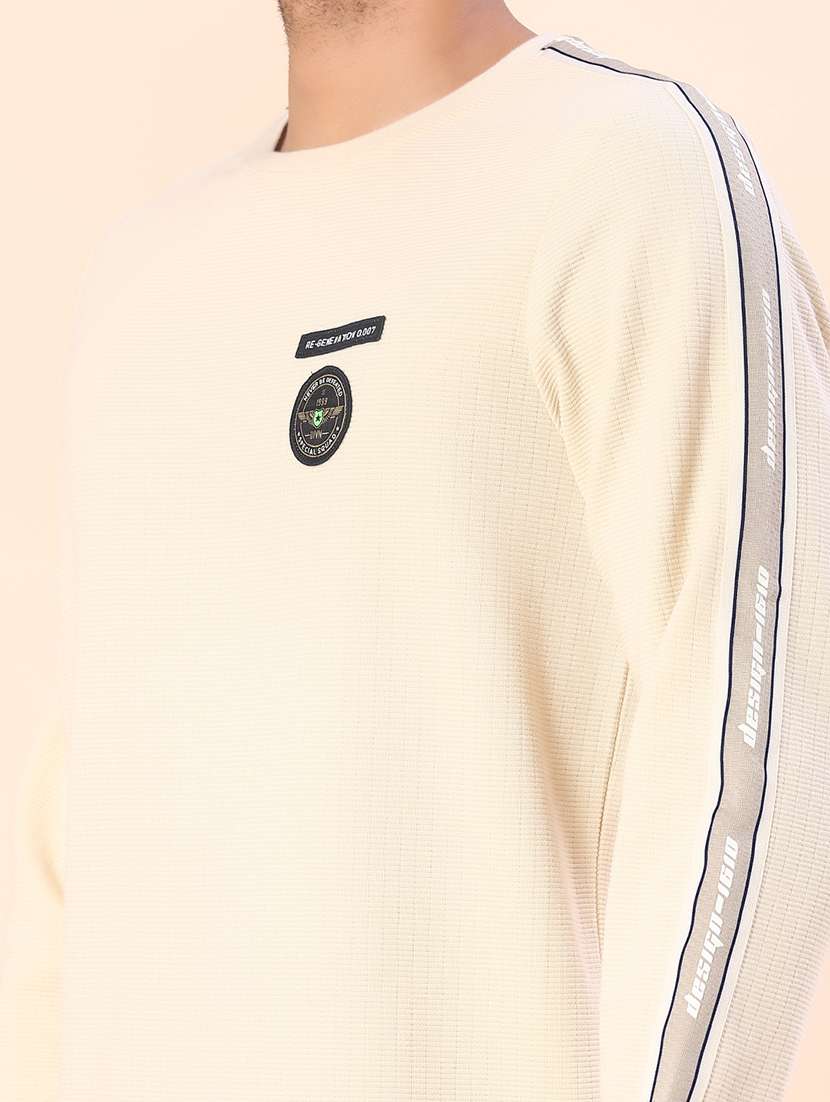 men self design long sleeve regular fit t-shirt - 22031228 -  Standard Image - 4