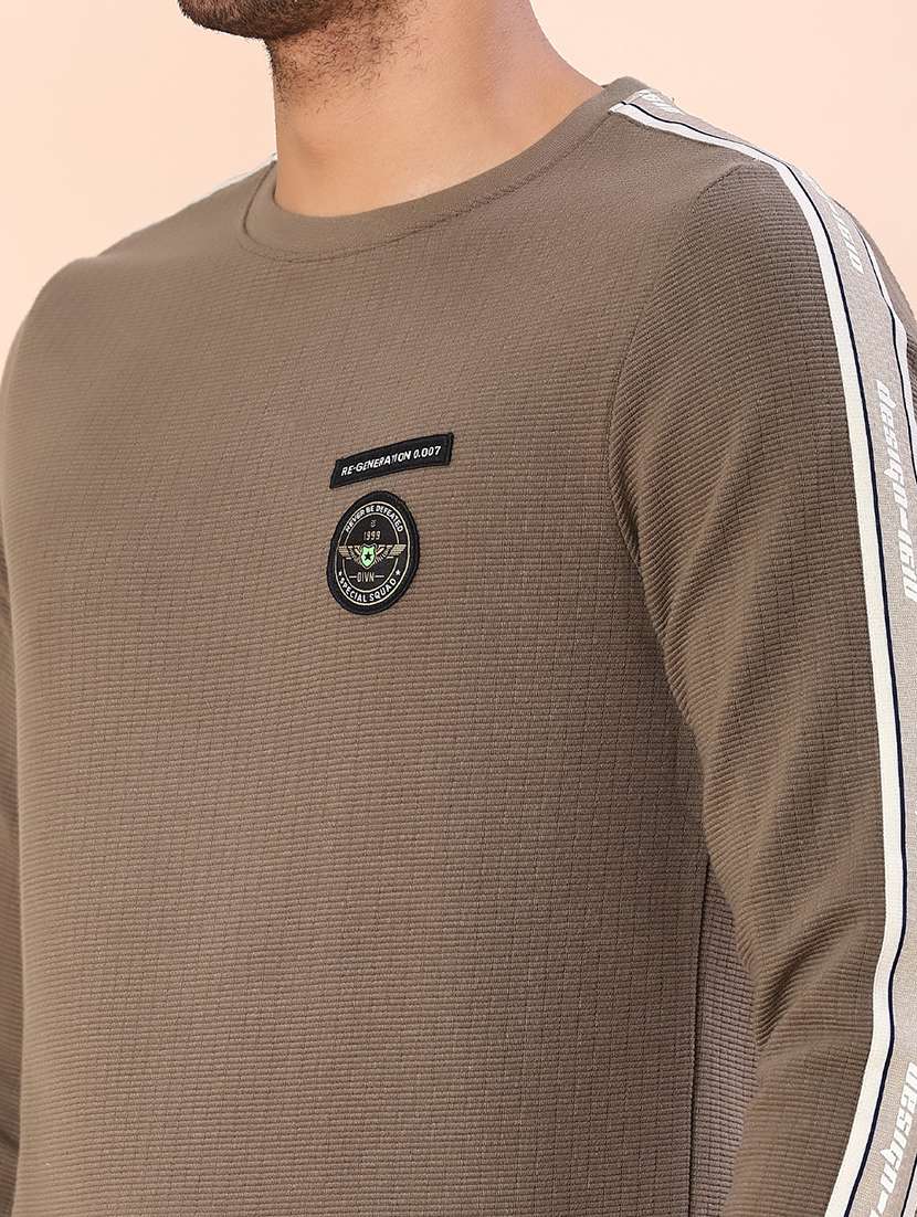 men self design long sleeve regular fit t-shirt - 22031229 -  Standard Image - 4