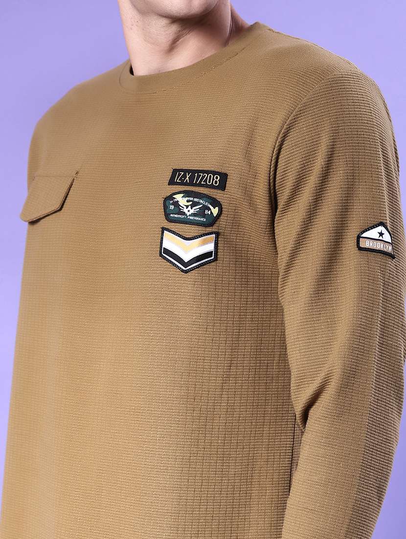 men self design long sleeve regular fit t-shirt - 22031230 -  Standard Image - 4