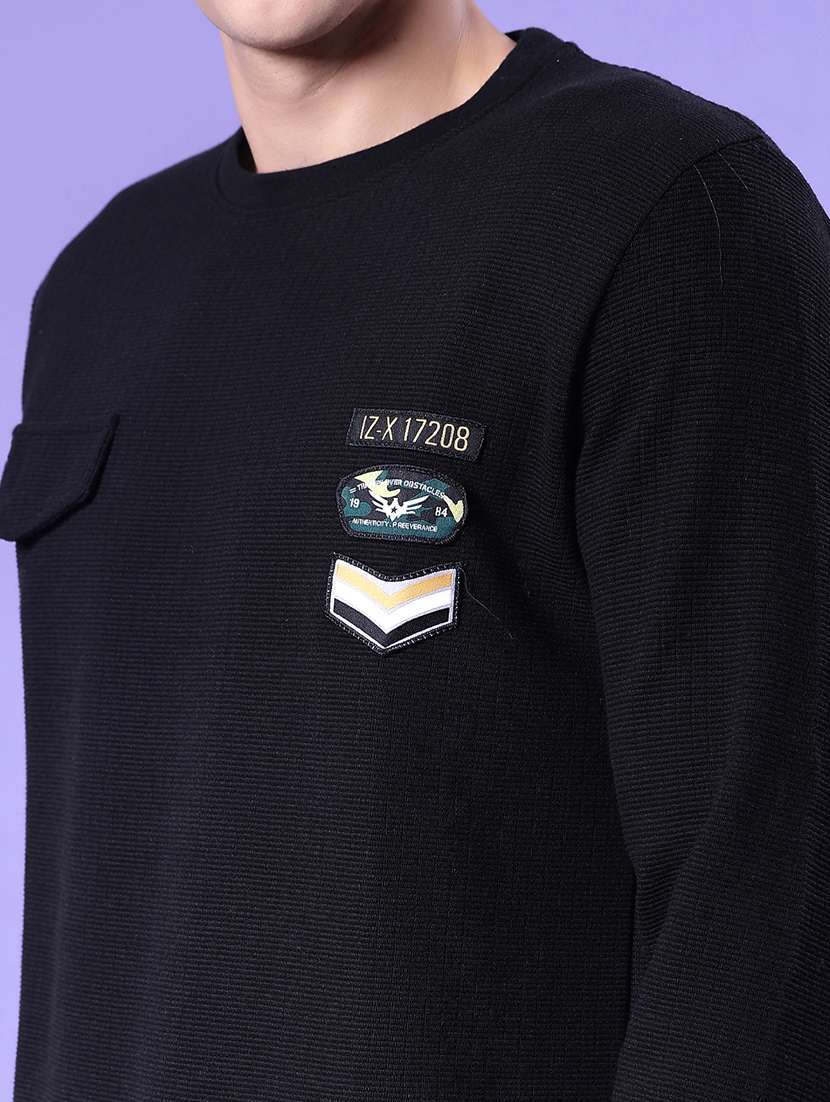 men self design long sleeve regular fit t-shirt - 22031231 -  Standard Image - 4