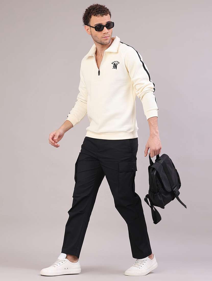 men solid long sleeve sweatshirt - 22031246 -  Standard Image - 4