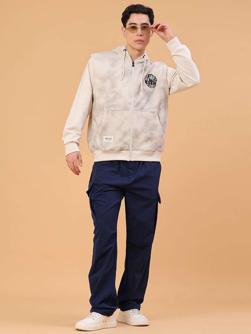 men printed sleeveless hooded sweatshirt - 22031376 -  Standard Image - 4