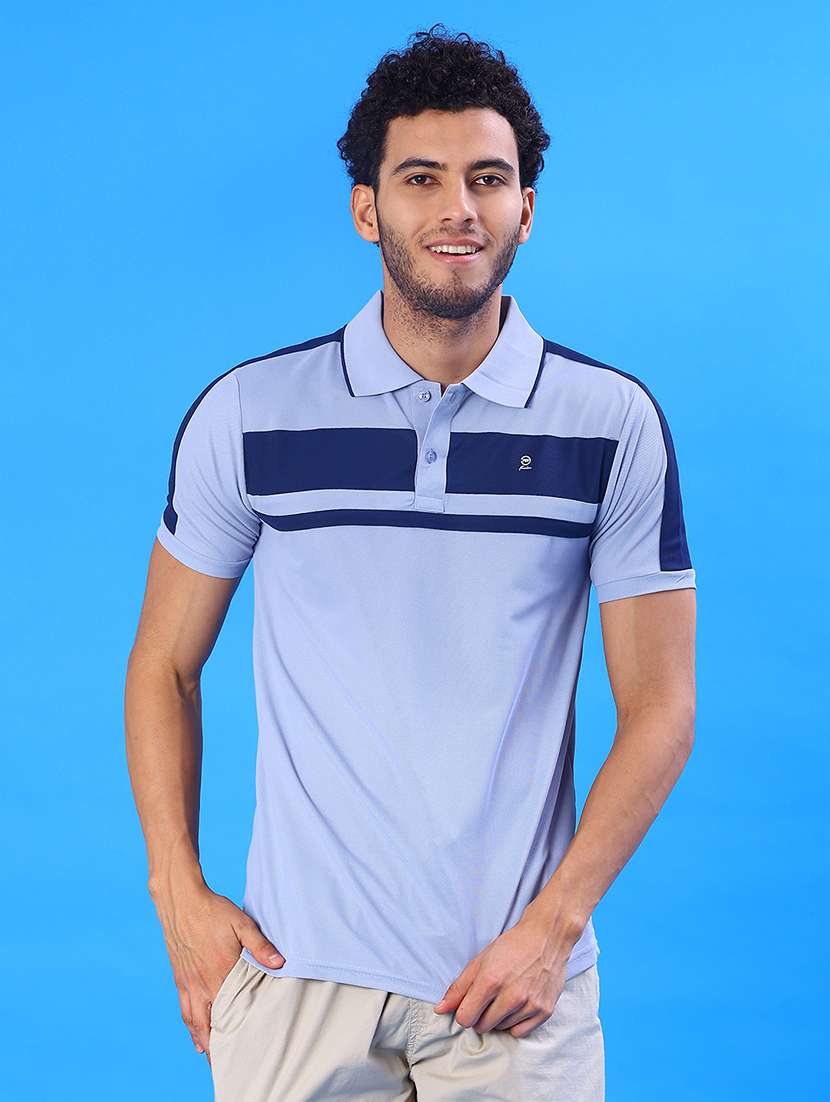 men color block short sleeve regular fit polo t-shirt - 22031429 -  Standard Image - 1
