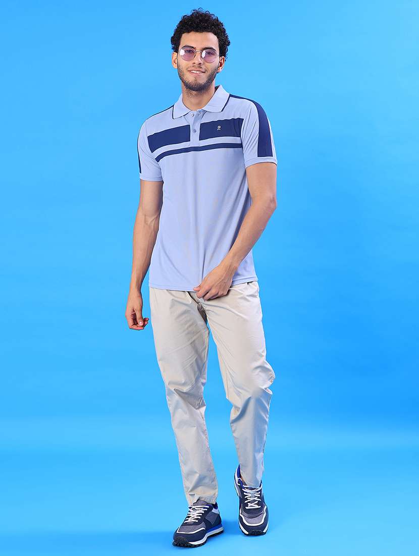 men color block short sleeve regular fit polo t-shirt - 22031429 -  Standard Image - 4