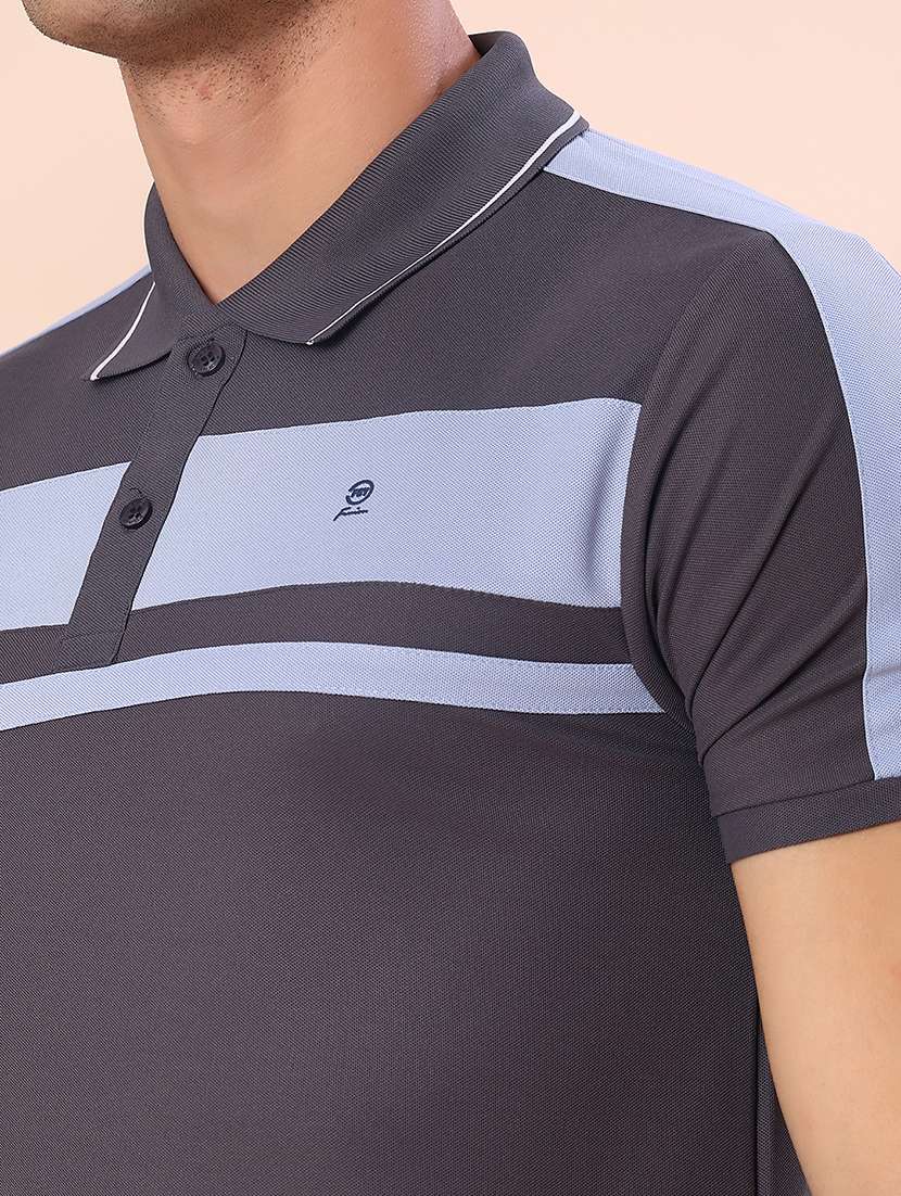 men color block short sleeve regular fit polo t-shirt - 22031431 -  Standard Image - 4